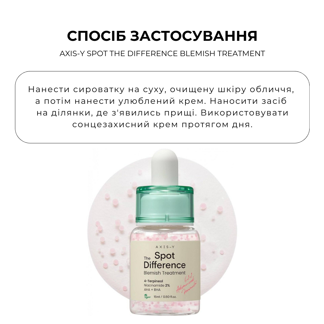 Сироватка для лікування акне AXIS-Y Spot the Difference Blemish Treatment 15мл - Зображення 3