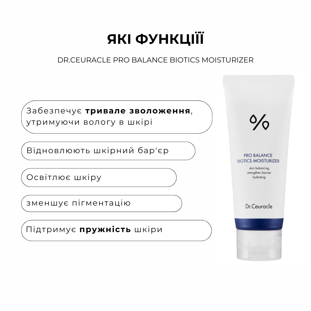 Зволожуючий крем з пробіотиками - Dr. Ceuracle Pro Balance Biotics Moisturizer 100мл - Зображення 2